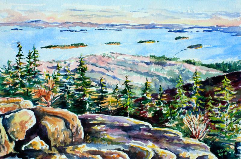 Cadillac Mountain Morning View by Polly Smith